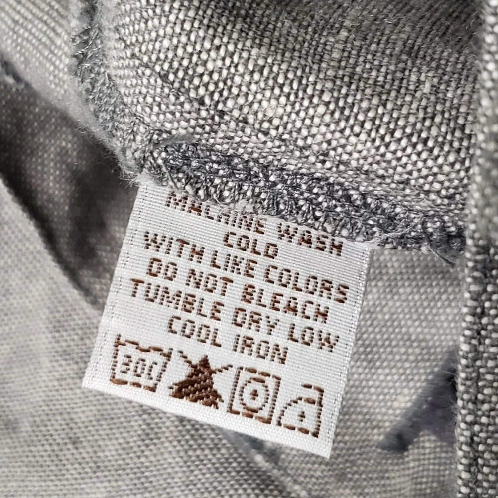Madda Fella Mens M Linen Pants Gray Drawstring Beach Casual Minimalist Coastal